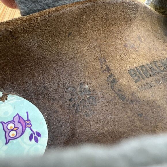 Birkenstock Rio Youth Size 3 Silver Cork Footbed Strap Open Toe Sandal Shoes - Picture 8 of 8